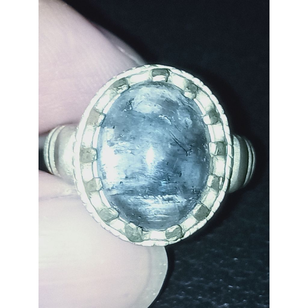 Cincin Batu Labrador Hitam Motif Wajah