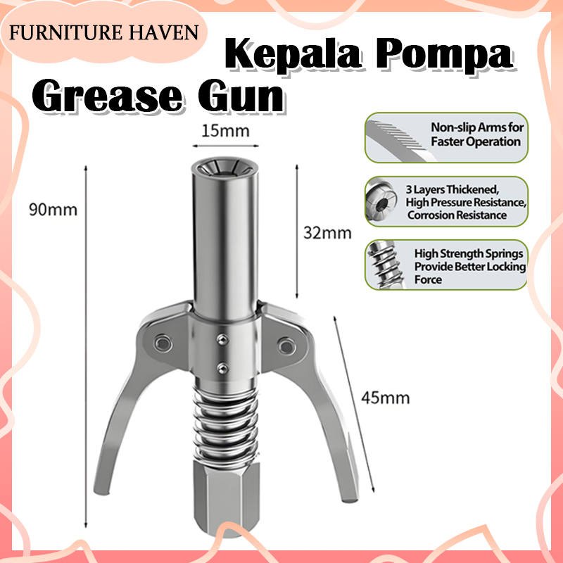 Kepala Pompa Grease Gun/Grease Gun Coupler High Pressure/Grease Coupler Kepala 2 GRIP