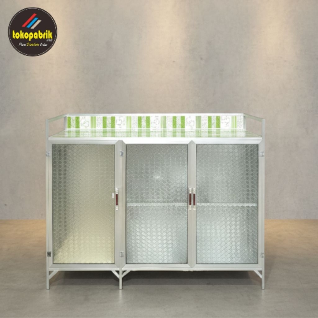 Rak kompor alumunium rak kompor 2tungku rak kompor 3pintu rak kompor kaca rak kompor minimlais meja 