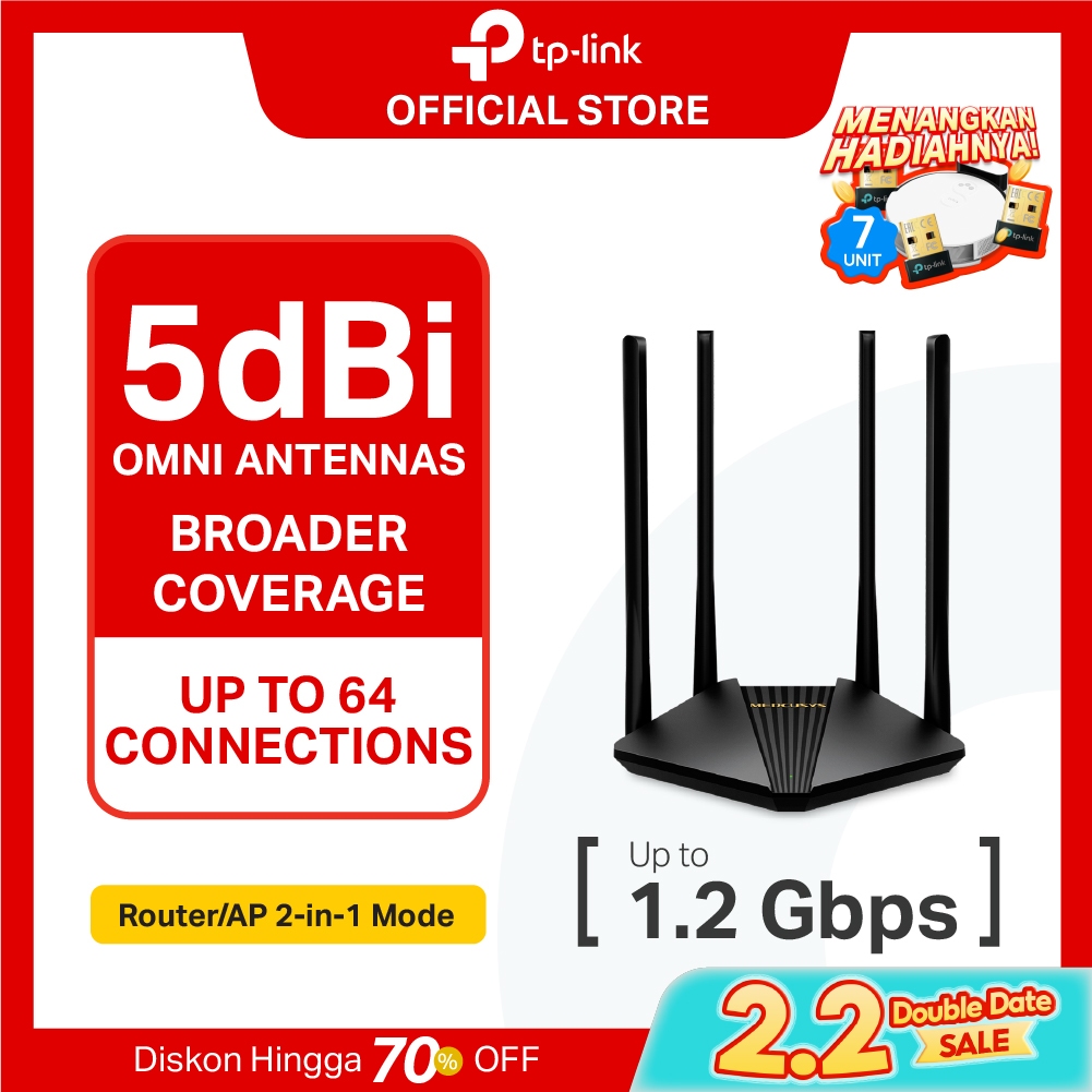 TP-Link | Mercusys MR30G | AC1200 WiFi 5 Router | Dual Band | Gigabit Port | IPv6 IPTV | High-Gain