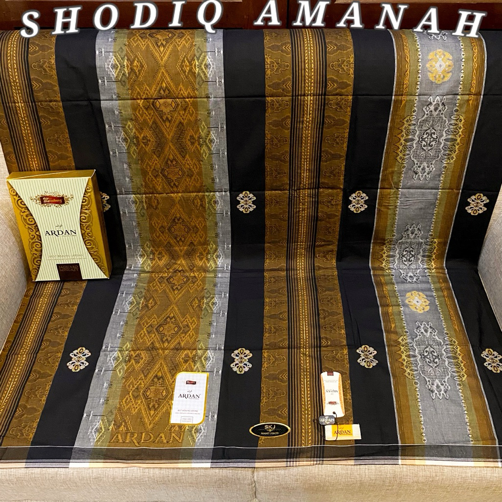 Sarung Ardan SKJ gold songket jaguard full timbul
