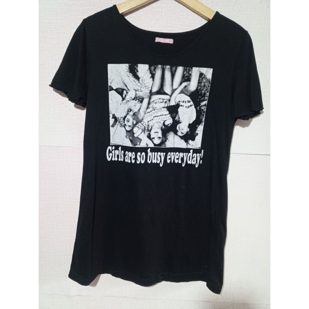 baju kaos wanita lengan pendek love hip size S fit M second