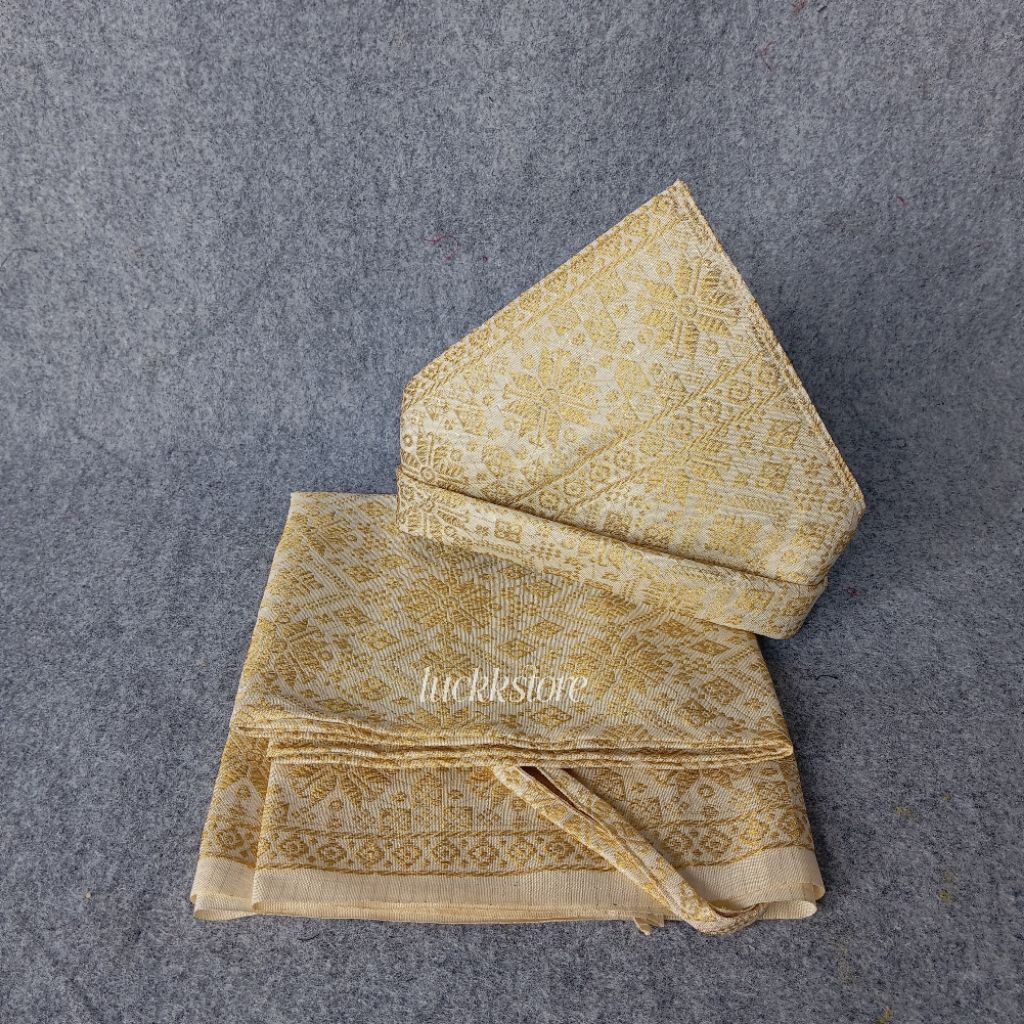 Set rumpak dan tanjak Palembang/kain songket rumpak&Tanjak Songket Melayu/Songket Melayu Pria