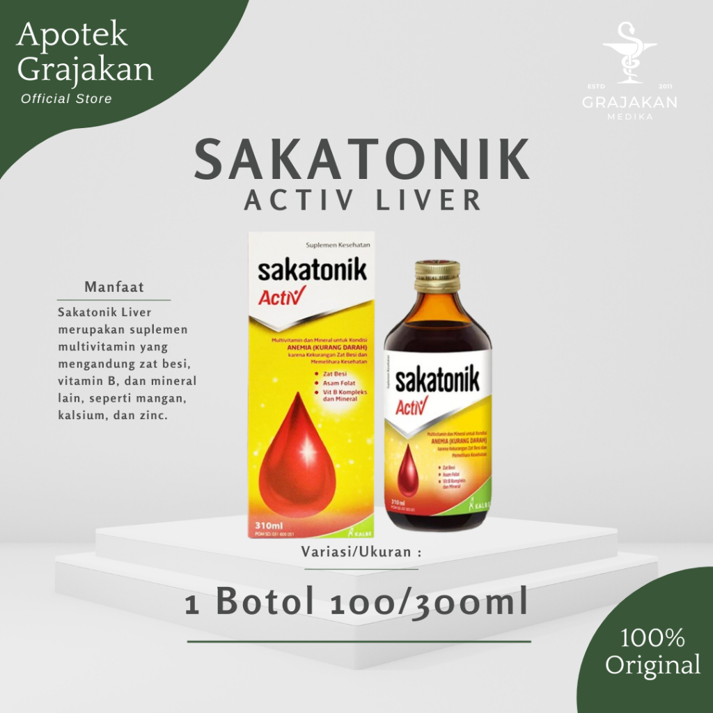 Sakatonik Liver Sirup 300 ml/100ml - Vitamin Penambah Darah