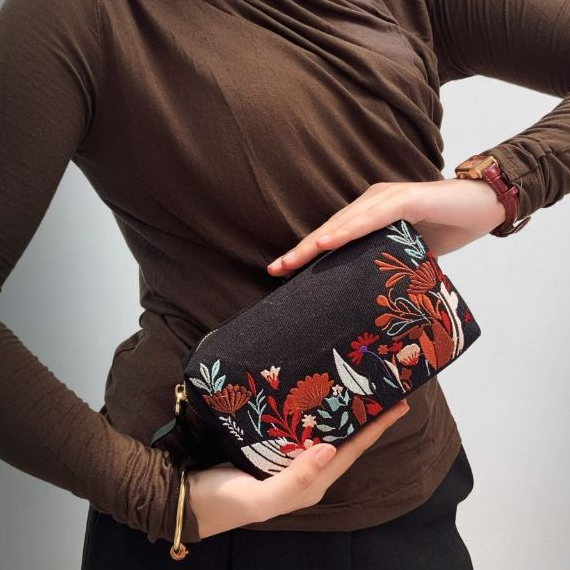 Timeless Premium Local Bag | Canvas Mix Leather | SELARAS POUCH- BY BENTANG MAYA