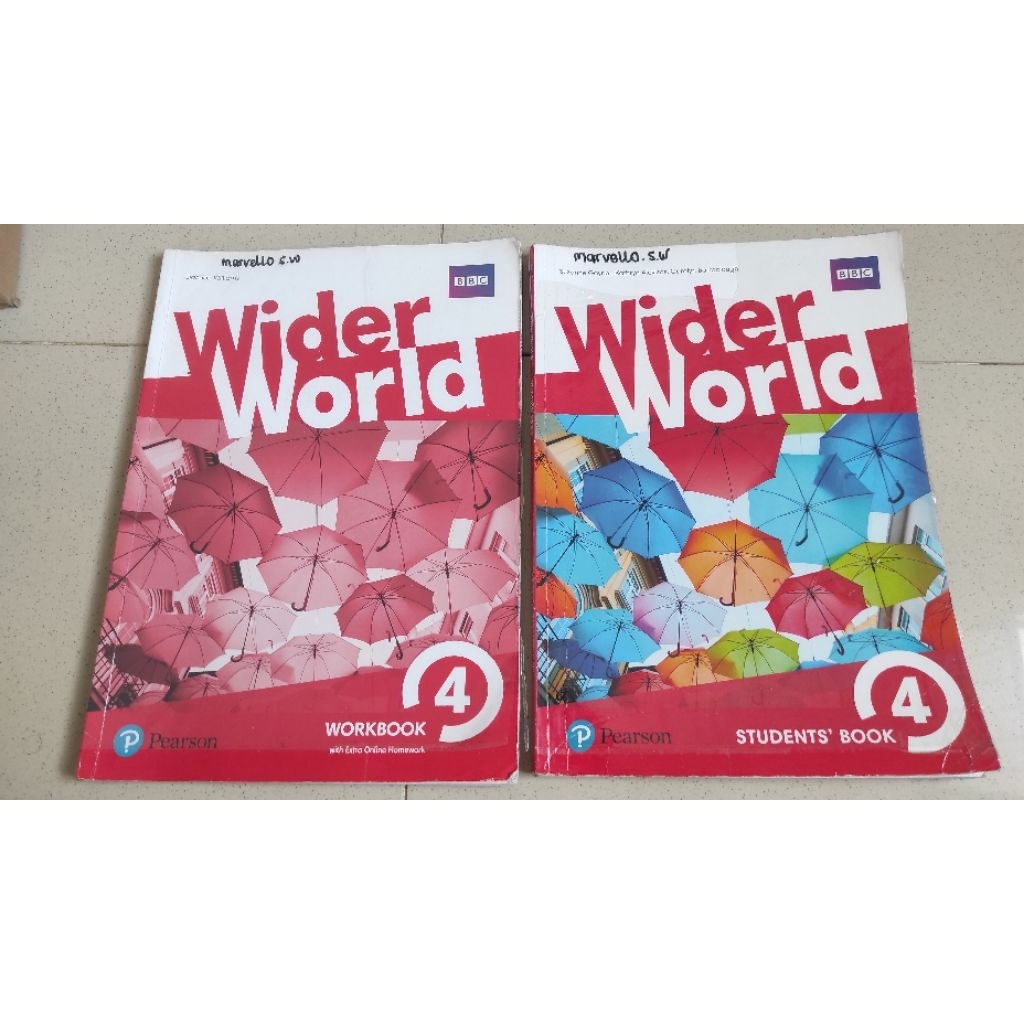 Buku second bagus Wider World 4 Student dan Workbook, Pearson, BBC