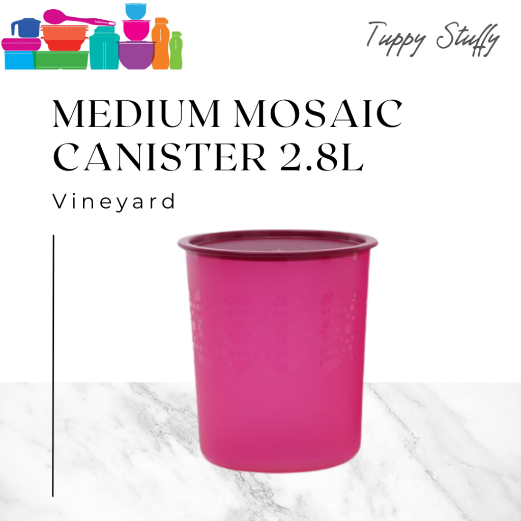 Tupperware Medium Mosaic Canister 2,8L - vineyard | Toples tupperware 2,8liter / toples tupperware