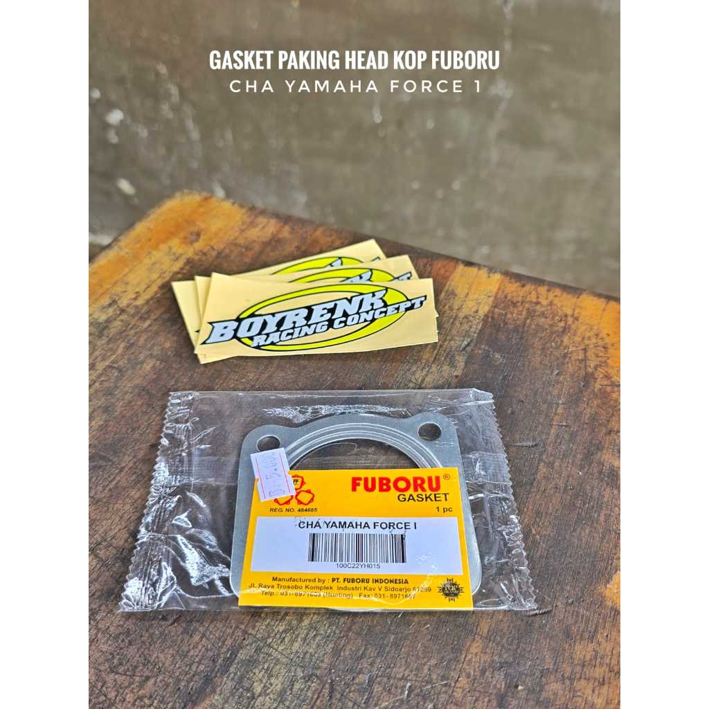 PAKING HEAD FORCE 1 F1ZR FIZ R GASKET PERPAK KOP ATAS ALUMUNIUM FUBORU- BOYRENK RACING CONCEPT