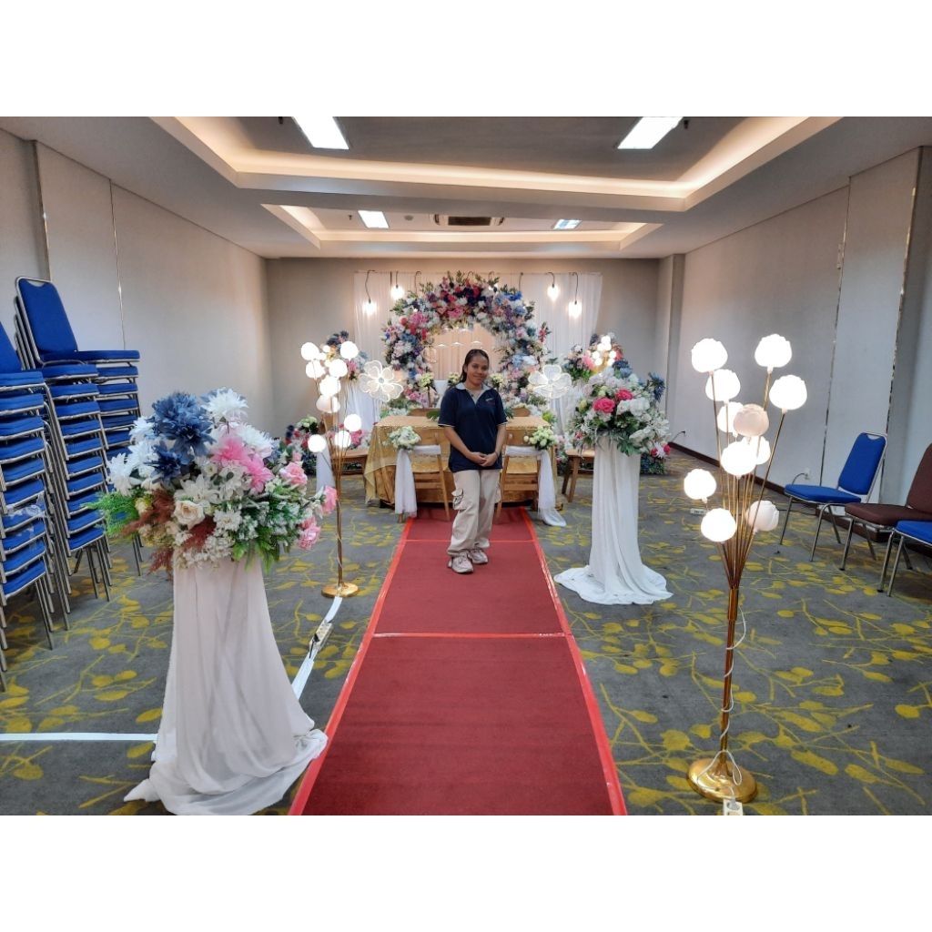 Sewa Dekorasi Pelaminan Minimalis 3 Meter Di Rumah - Backdrop Akad Nikah Aesthetic Jakarta + entranc