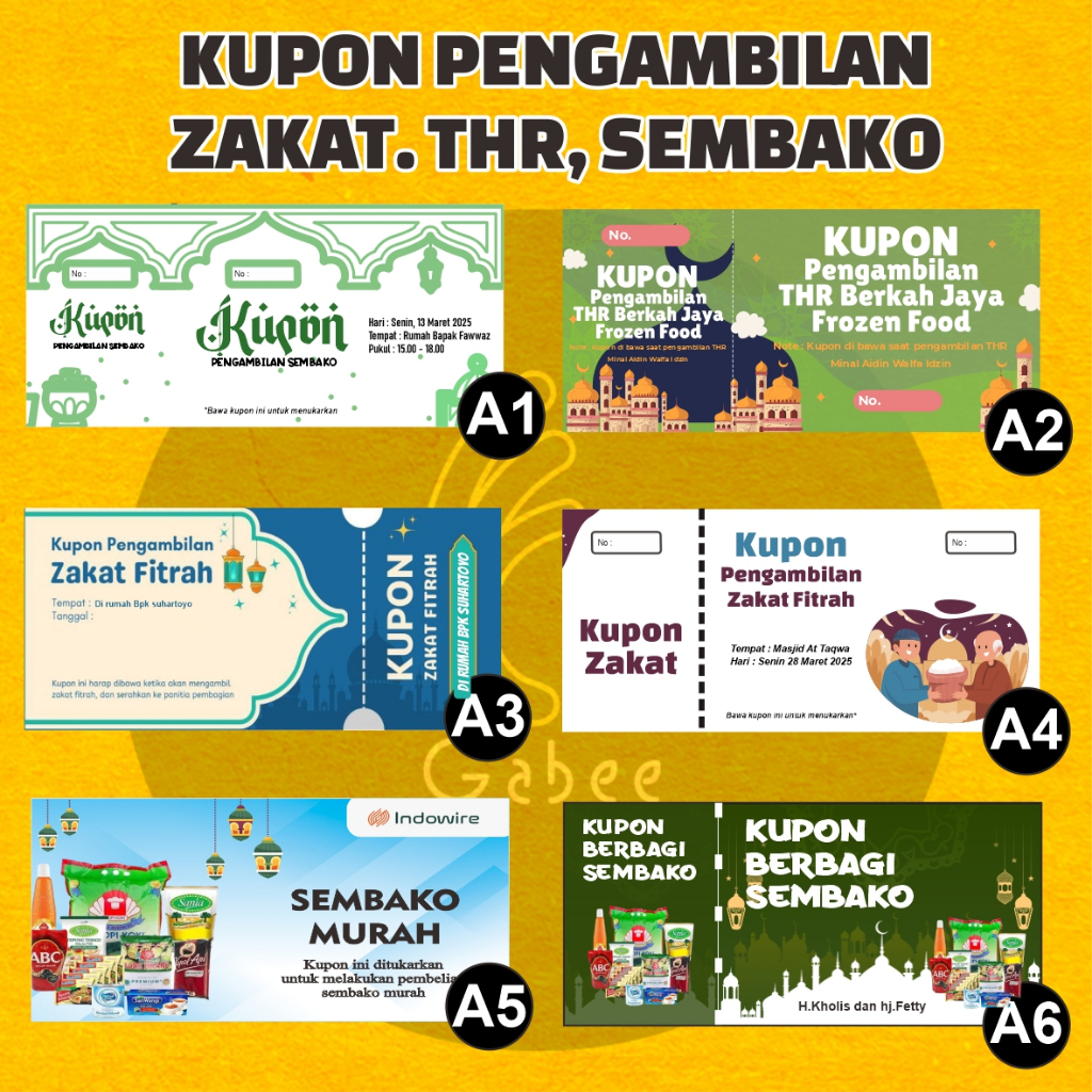 KUPON PENGAMBILAN ZAKAT FITRAH / PENGAMBILAN SEMBAKO / PENGAMBILAN THR