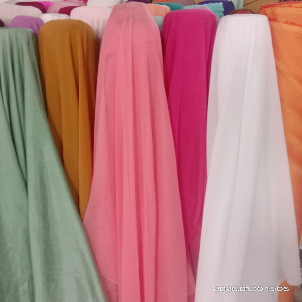 HARGA/0,5 M | BAHAN SIFON POLOS PREMIUM | KAIN SIFON SILKY | BAHAN SIFON ECERAN | KAIN POLOS  PREMIU