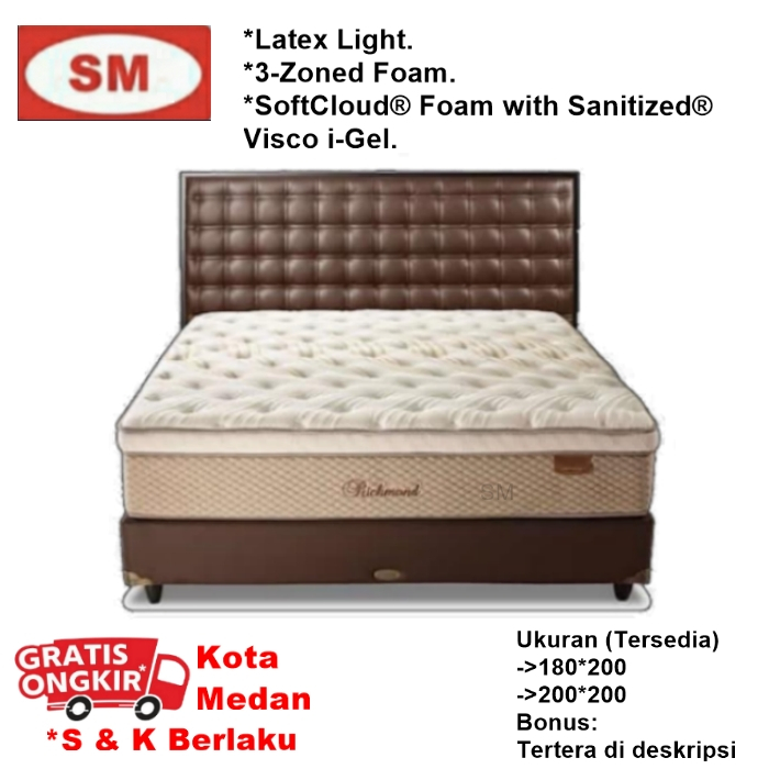 MATRAS RICHMOND - LADY AMERICANA SPRING BED (MATRAS SAJA) - UKURAN 200/180