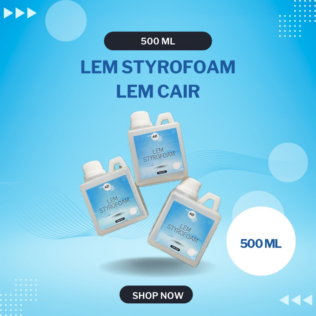 Lem Styrofoam | Lem Cair Bening | 500 ML