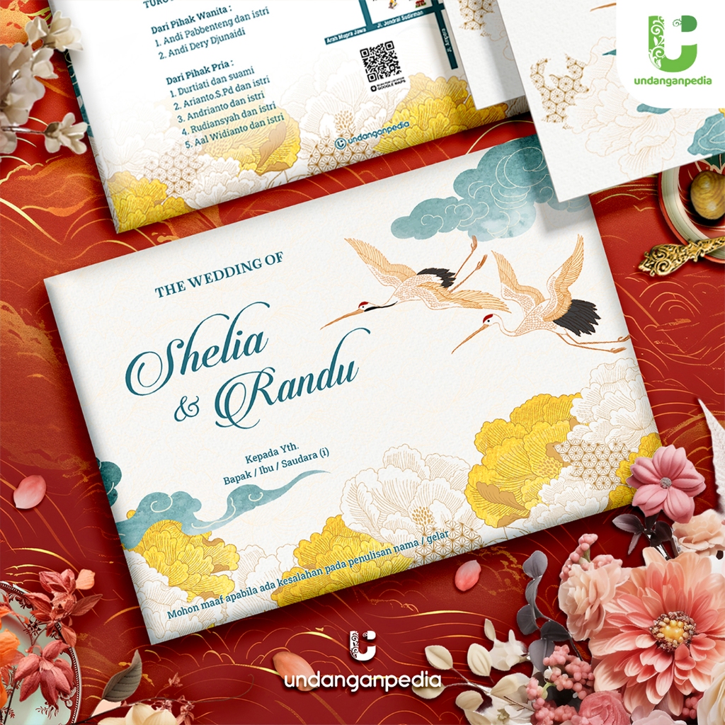 HARDCOVER LANDSCAPE + AMPLOP . FREE WEBSITE INVITATION . UNDANGAN PERNIKAHAN HARD COVER TEBAL UNIK L