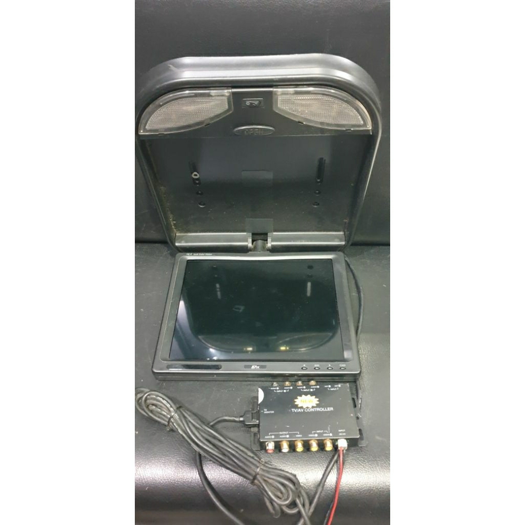 TV roof plafon mobil AVIX 10.4 INCH komplit hideaway dan kabel kondisi rusak
