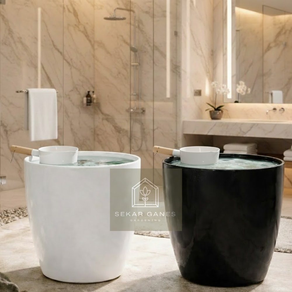 (GRATIS GAYUNG) Bak Mandi Teraso Aesthetic Bak Mandi Minimalis Bak Modern Gentong Teraso Terazzo Mod