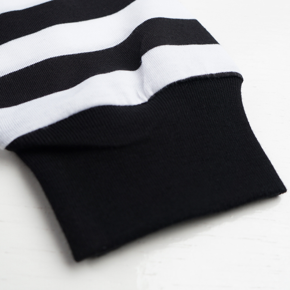 Troy Company Double Sleeve Longsleeve Black Stripe Collegiate - Kaos Lengan Panjang Kaos Hitam Stripe DSD 3337