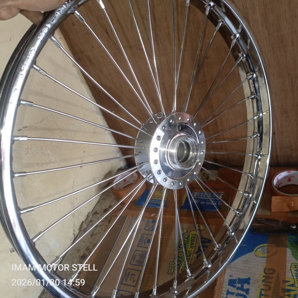 velg Chopper ring 21x160 kepang lurus sudah siap pasang jamin no kendoor no geol