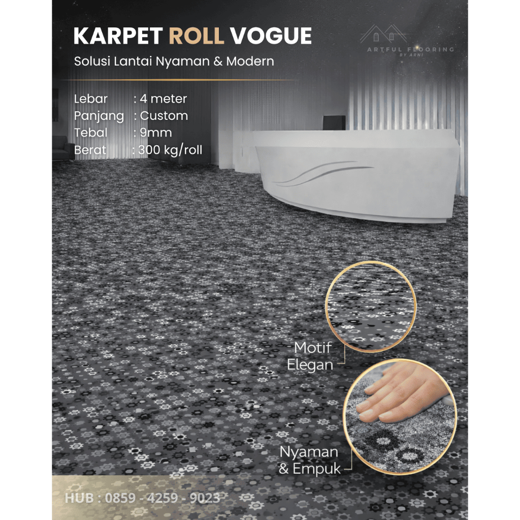 Karpet Roll Lantai Tebal 9mm - Karpet Roll Vogue | Karpet Roll Bioskop,Hotel,Kantor