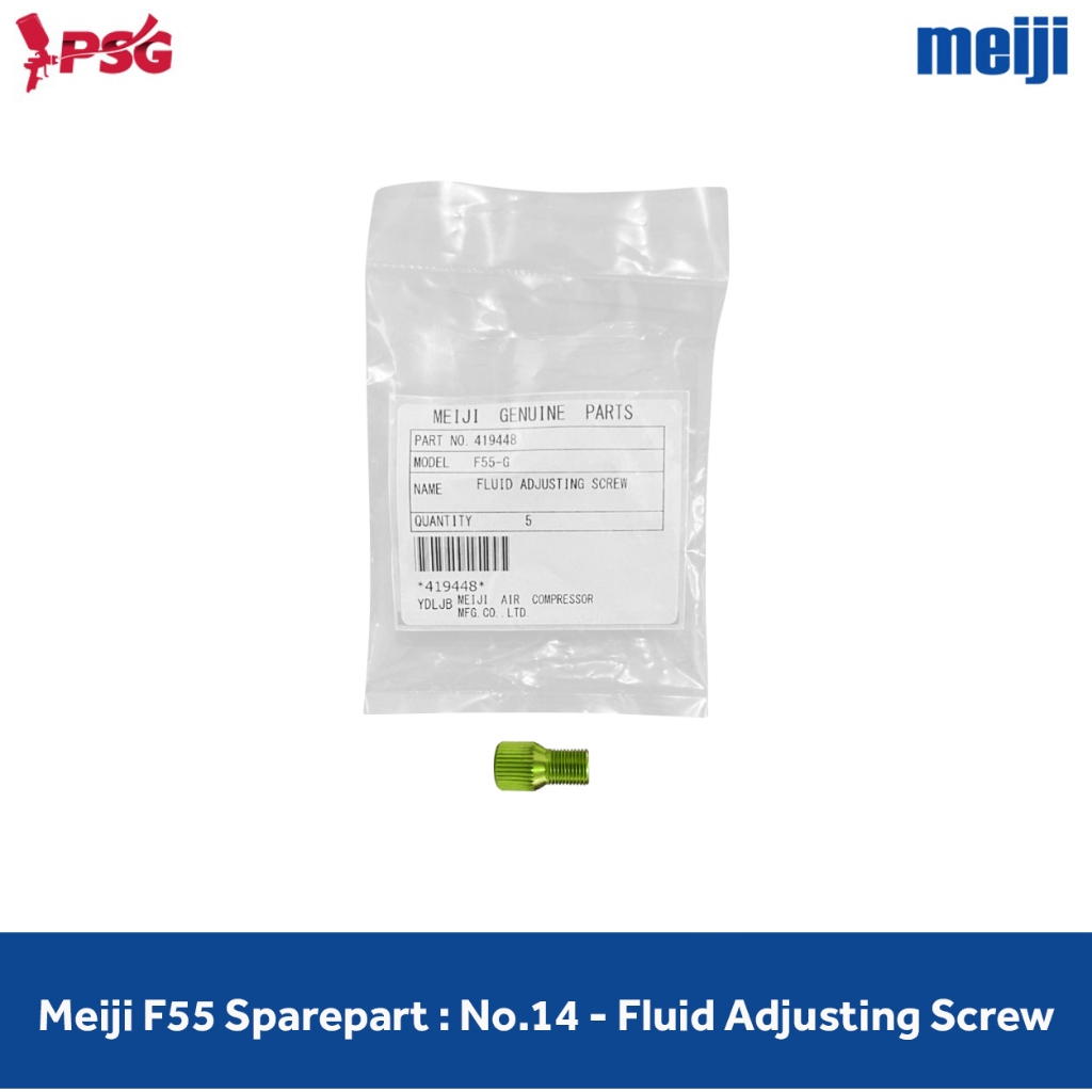 Meiji F55-G Sparepart: No.14 - Fluid Adjusting Screw (419448)