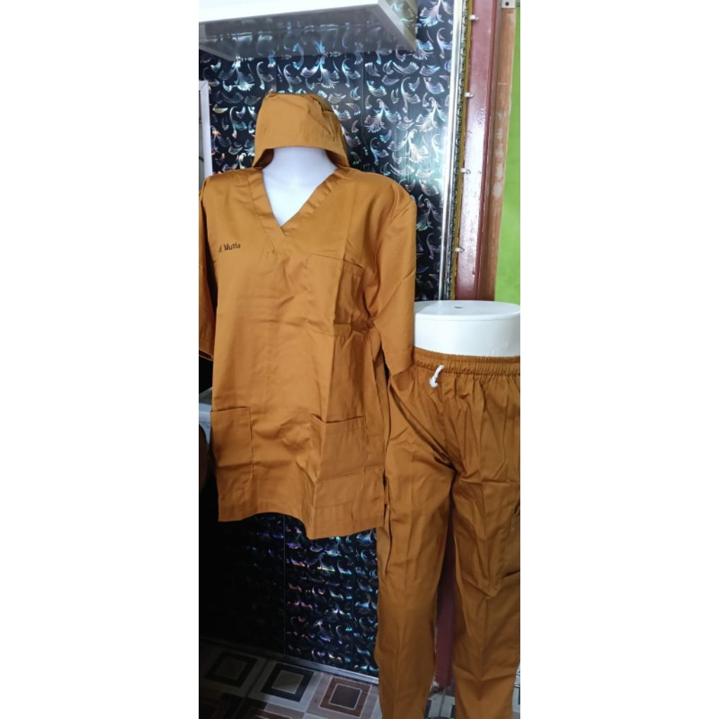 Baju OK OKA Setelan Celana Cargo Coklat PNS 2026