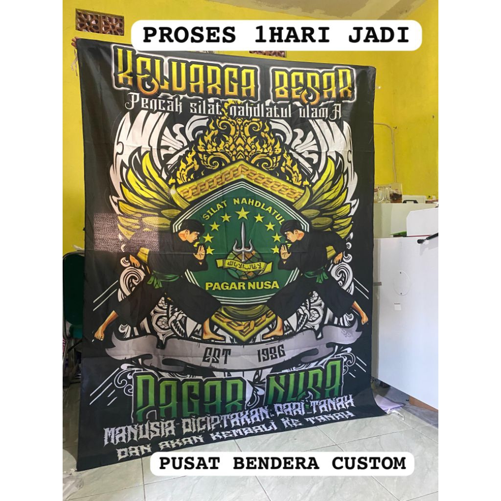 BENDERA 200x300cm, FREE FLAG, STICKER, KUPON BERHADIAH, PRODUK FAVORIT, BENDERA PRINTING PAGAR NUSA,