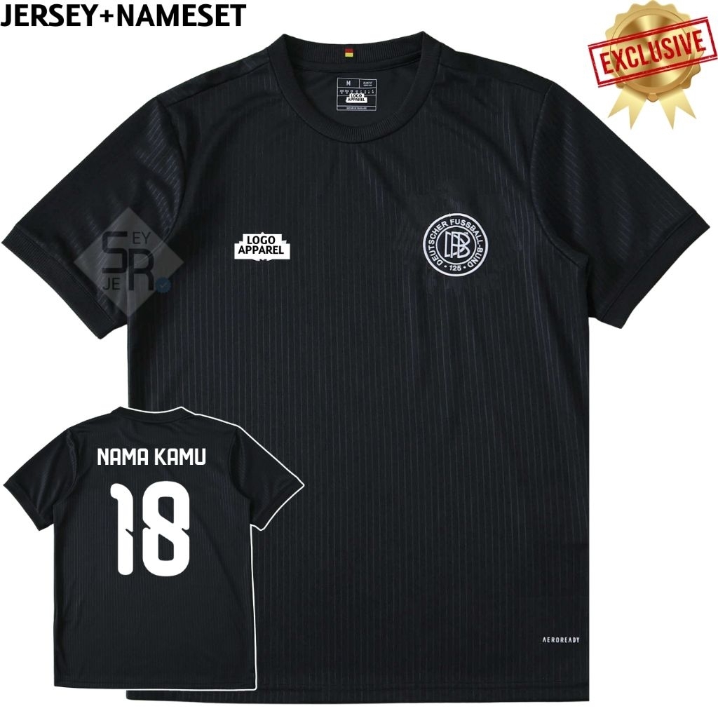Jersey Jerman Anniversary 125th 2025 2026 - Jersey Timnas Grmny Hitam Grade Original