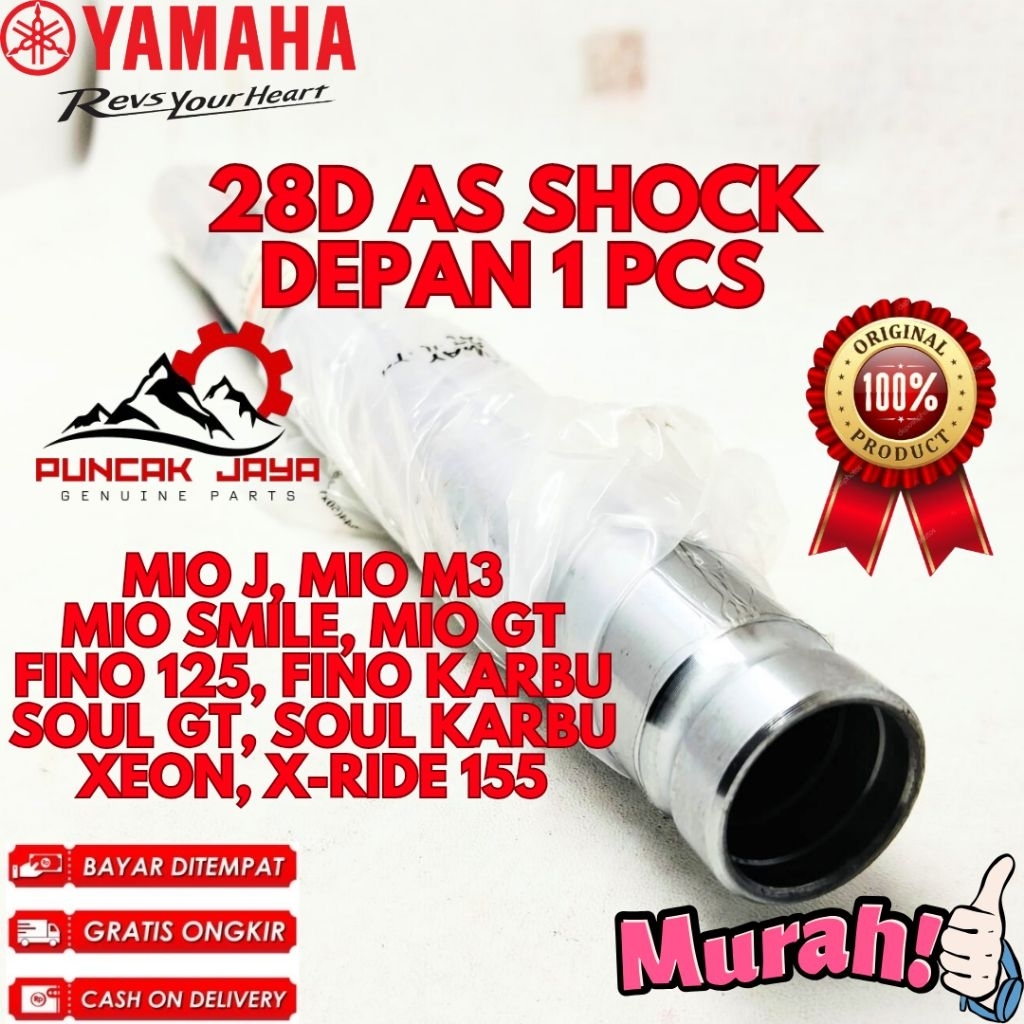 AS SHOCK DEPAN 1 PCS ORIGINAL YAMAHA KODE 28D, AS SHOCK DEPAN MIOJ , AS SHOCK DEPAN MIO M3, AS SHOCK