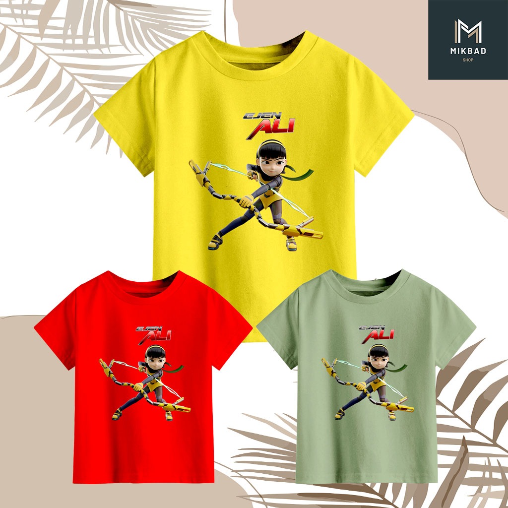 Kaos Anak Alicia Ejen Ali Baju Anak Peremouan Kartun Anime Ejen Ali Cotton 1-12 Tahun S-XXXL