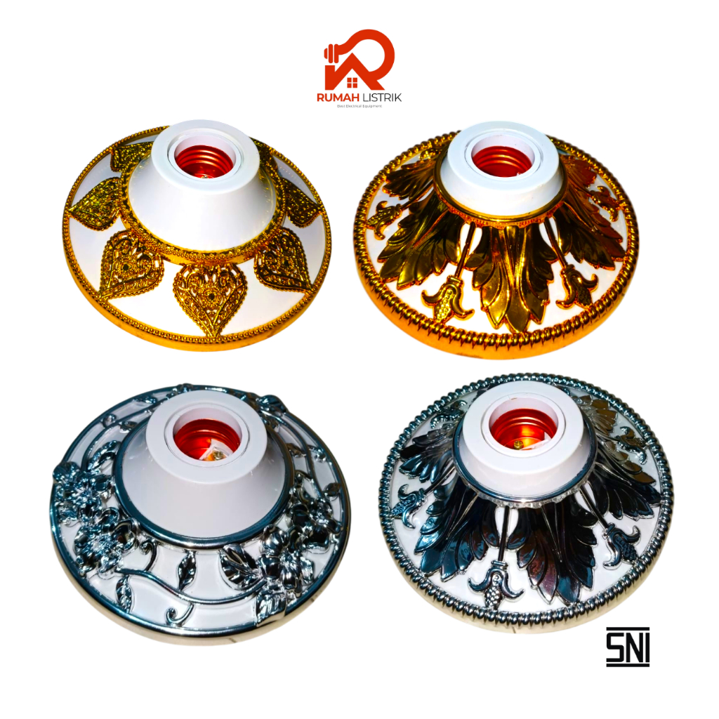 Fiting Plafon E27 Hias/Tofuda Fitting Lampu Plafon Besar/Fit Plafon Jumbo LH 385W Light House