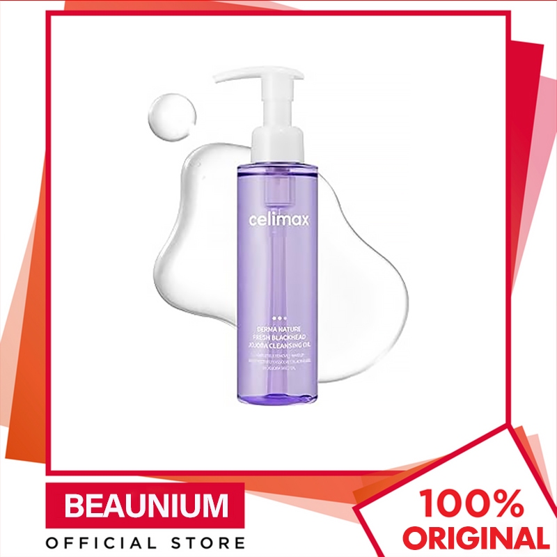 CELIMAX DERMA Nature Fresh Blackhead Jojoba Cleansing Oil 150ml Melembapkan Kulit