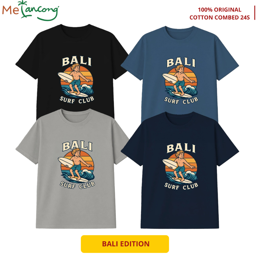 T-shirt Kaos Lengan Pendek Baju Pria Wanita Combed Cowok High Kain Bali KSBL031