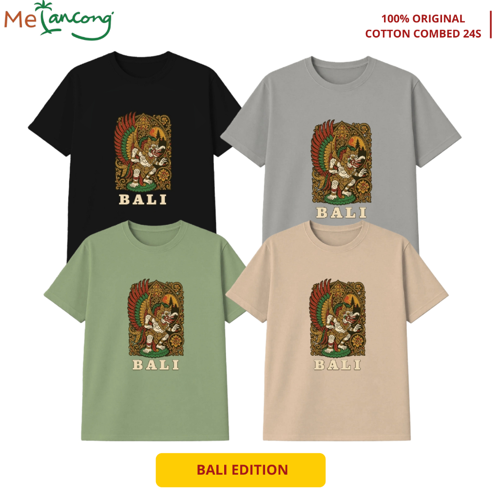 T-shirt Kaos Lengan Pendek Baju Pria Wanita Combed Cowok High Kain Bali KSBL033