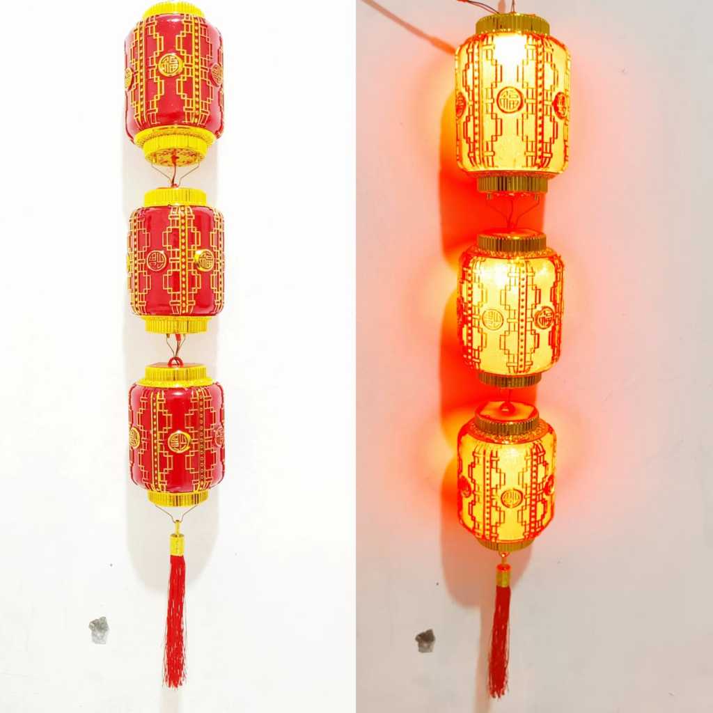 NEW 2026 Lampion Musik Lampu Lampion Gantung Merah Premium Lampion Imlek Dekorasi Vihara