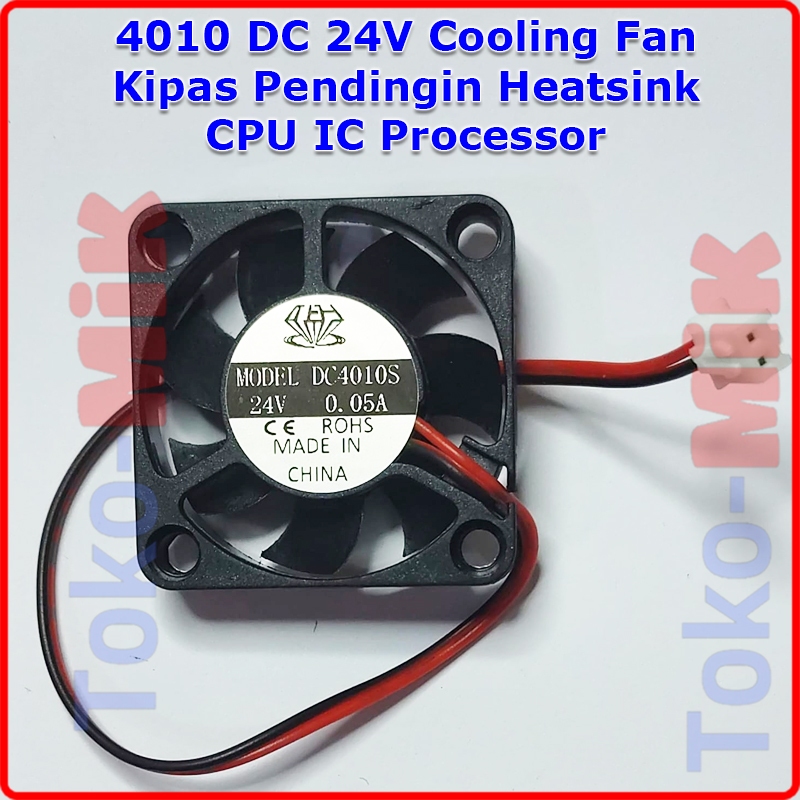 4010 40x40x10 mm 24V DC Mini Cooling Fan Kipas Pendingin Heatsink CPU