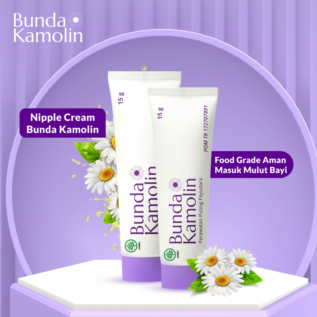 BUNDA KAMOLIN All-In-One Nipple & Diaper Rash Cream 15gr BPOM Nursing Lotion Salep Ibu Menyusui Busu
