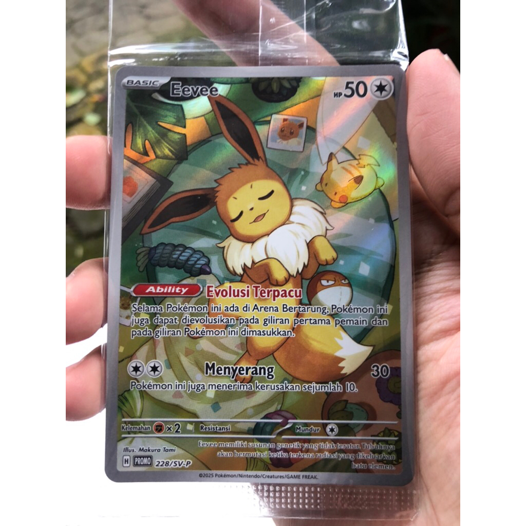 Eevee promo festival terastal AR (SEALED), Pokemon TCG Indonesia