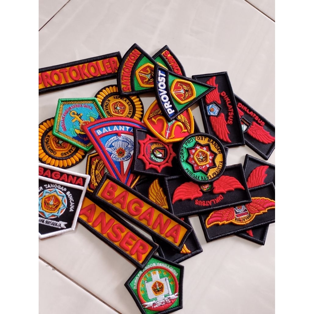 Atribut Bet Banser Protokoler Bordir Timbul