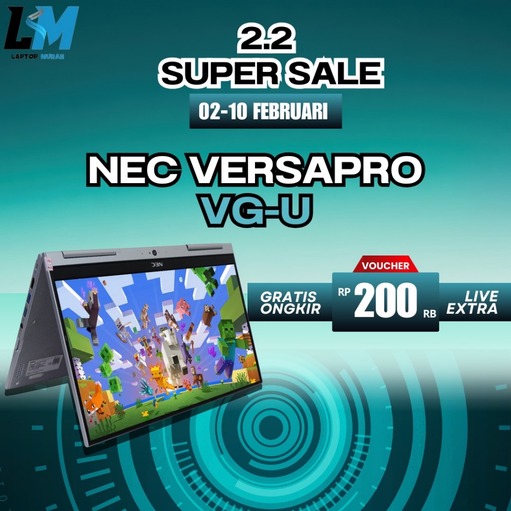 NEC Versapro VG-U 2in1 Touchscreen Intel Core I5 Gen 7 8  Ram 8gb Ssd 256gb Siap Pakai