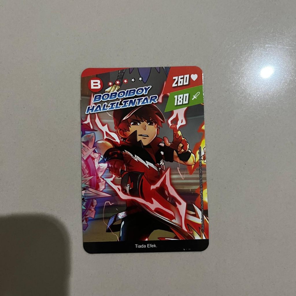 Kartu BoBoiBoy Halilintar versi Komik - BoBoiBoy Galaxy Card Pek Impak ORI Malaysia