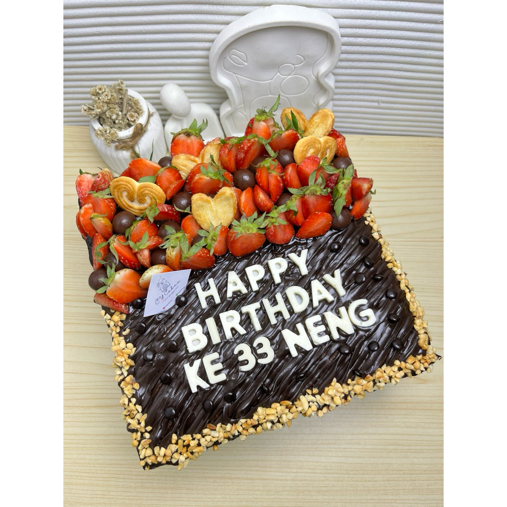 CY Cakes - Brownies Tart 20x20/Brownies Hampers/Fudgy Brownies Hampers/Brownies Kukus Hampers