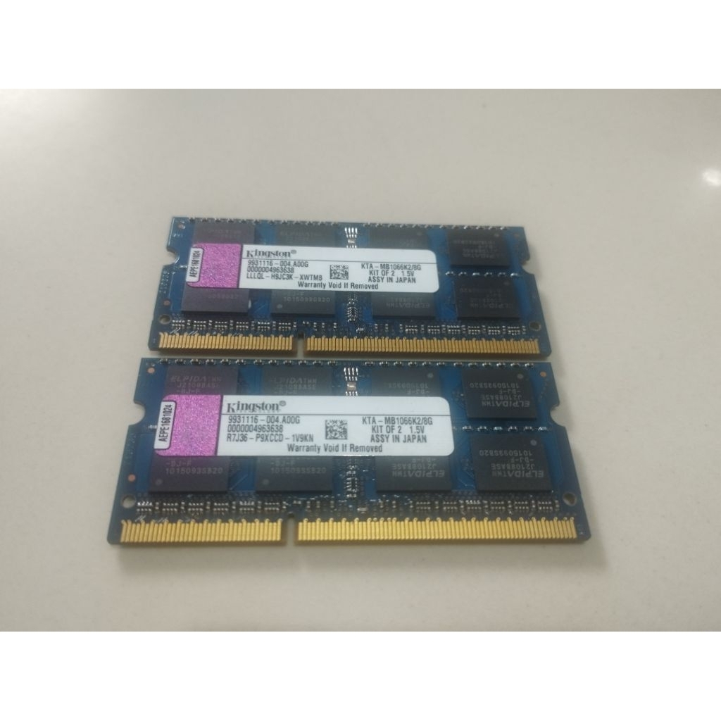RAM Laptop DDR3 8 Gb (2x4Gb) PC-1066