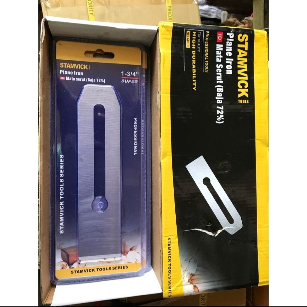 STAMVICK Mata Pisau Serut Kayu Manual 1 3/4 - Mata Serut Pisau Serut Kayu