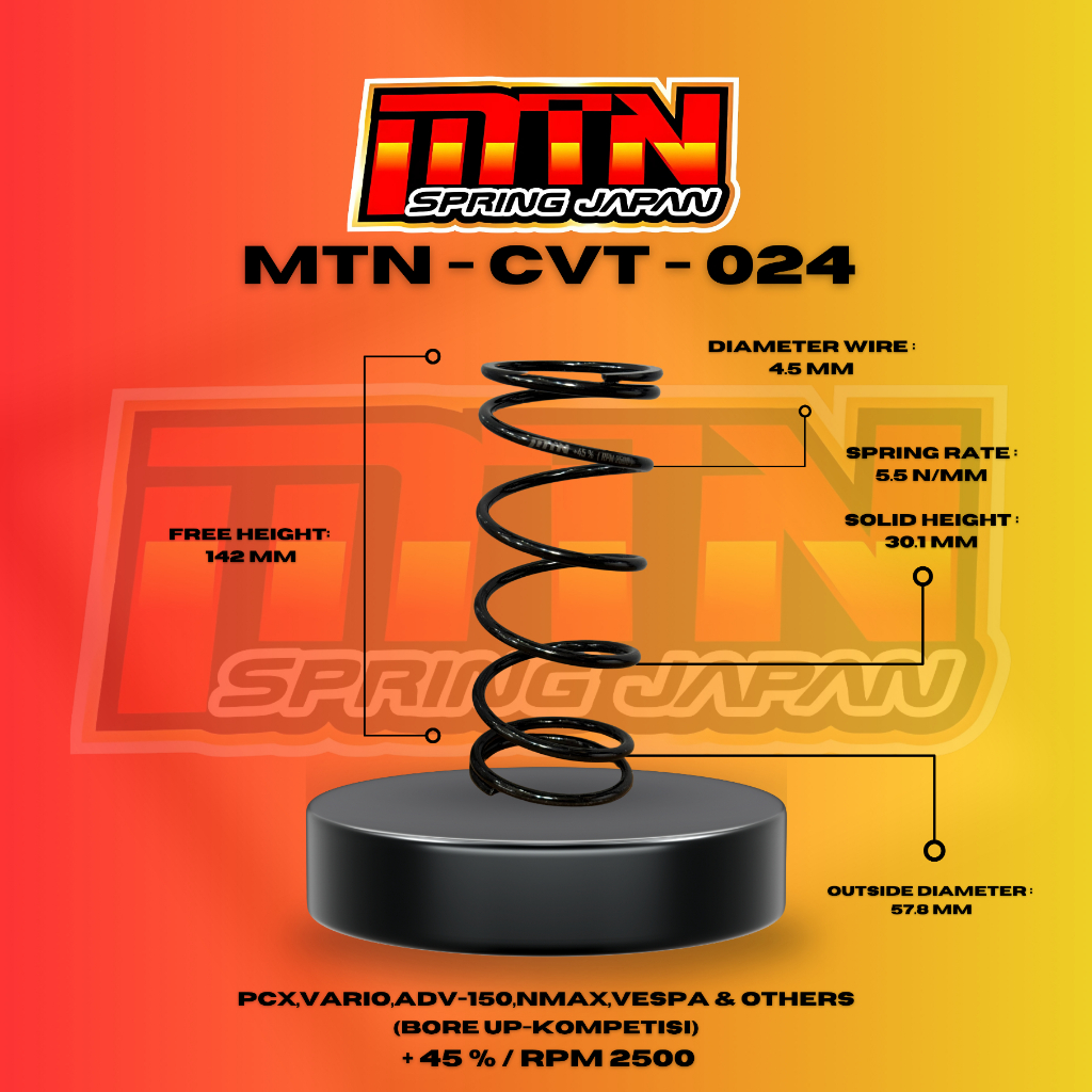 PER CVT PCX /VARIO / ADV150 / NMAX / VESPA RPM 2500 MTN SPRING JAPAN