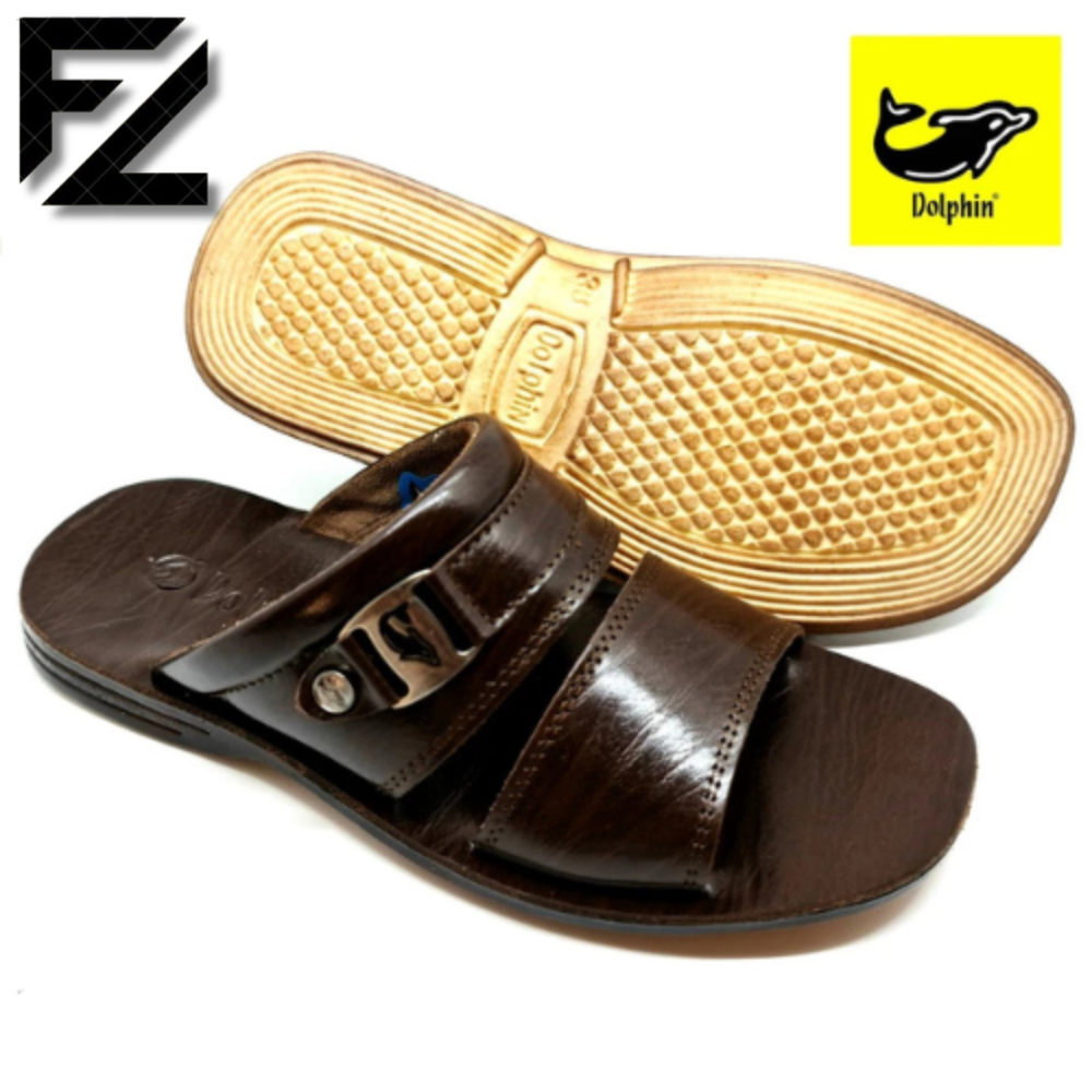 BIG SALE Dolphin Sandal Slide Pria Kulit Asli / Sandal Dolphin Pria Original