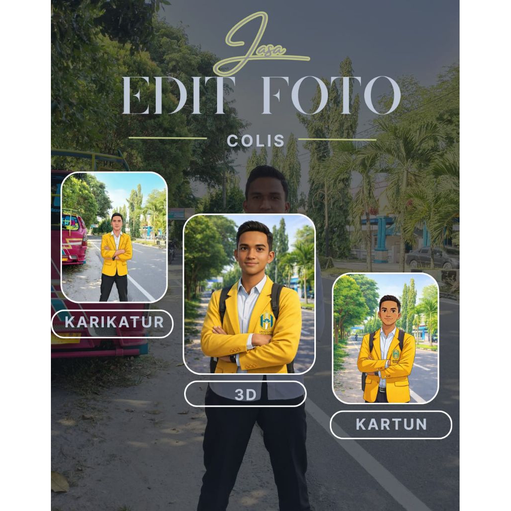JASA EDIT FOTO KARIKATUR • ANIME • 3D