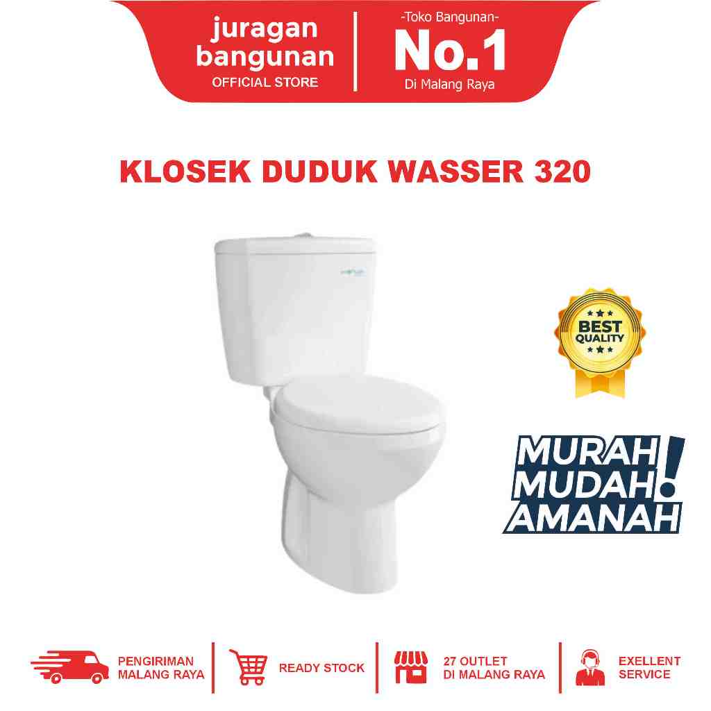 KLOSET DUDUK WASSER 320 - KLOSET DUDUK - KLOSET MONOBLOK WASSER 320