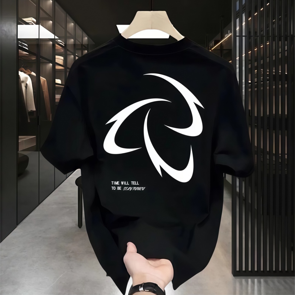 Kaos Katun Trendy Remaja Pria Adem Lembut