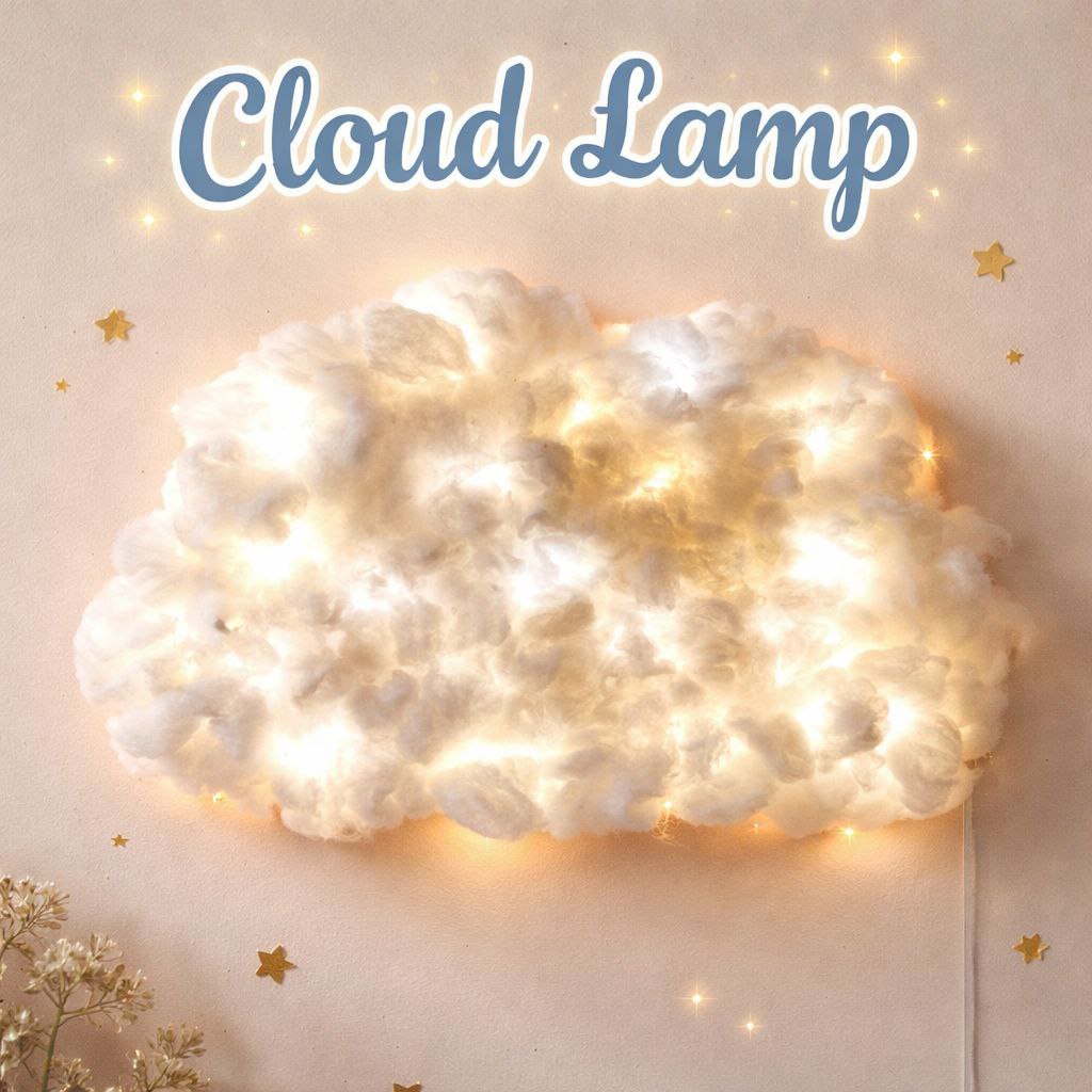 Lampu Awan Estetik Dekorasi Kamar|| Cloud lamp DIY estetik || Lampu tidur awan