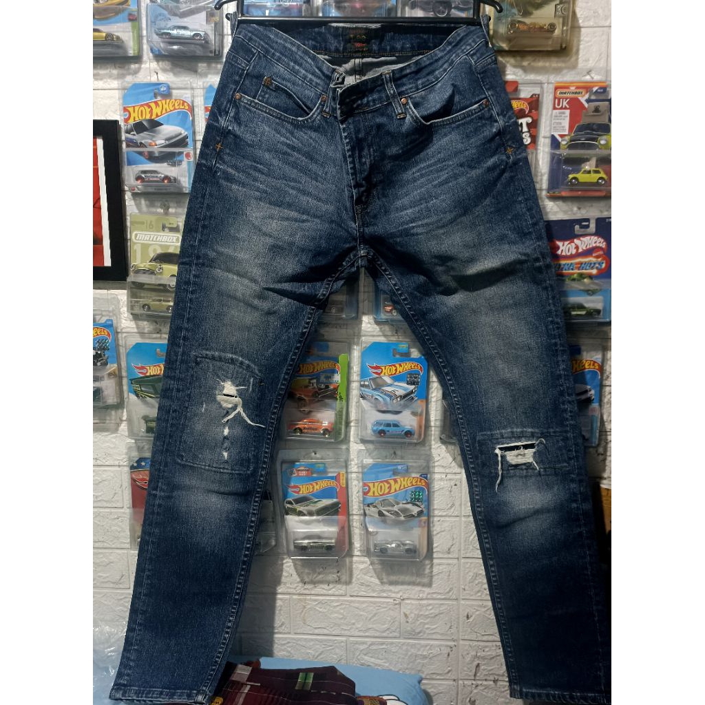 Jeans Second size 32 Lee 101+, Ripped 709 Luke.‘Special 125th Anniversary’, Dark Blue.